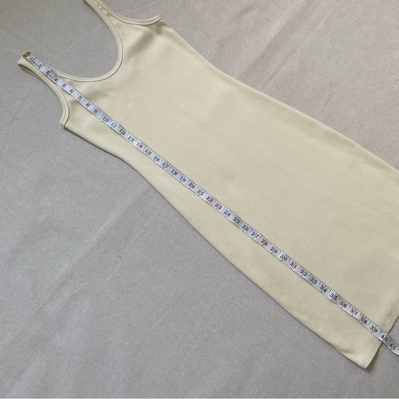 Perfect White Tee Ribbed Sleeveless Midi Blondy Dress - Picture 7 of 13